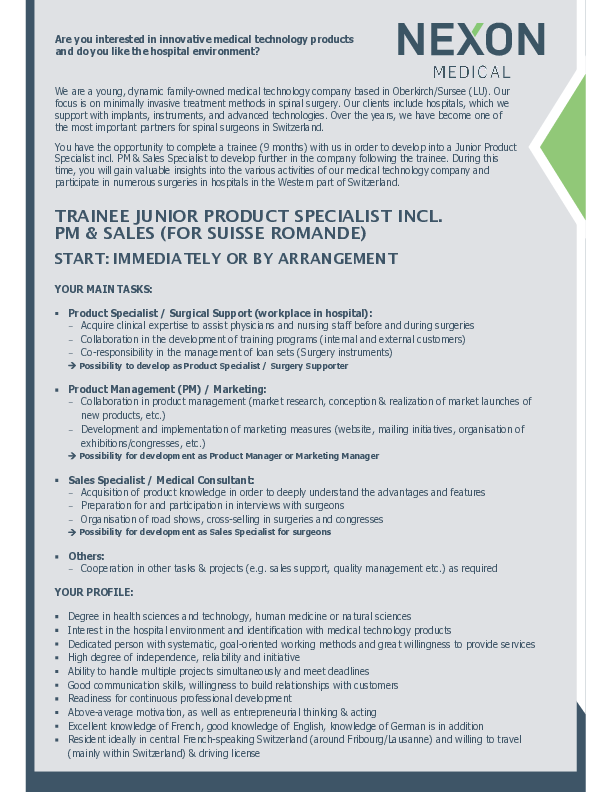 bild_Ausschreibung_Trainee Junior Product Specialist
